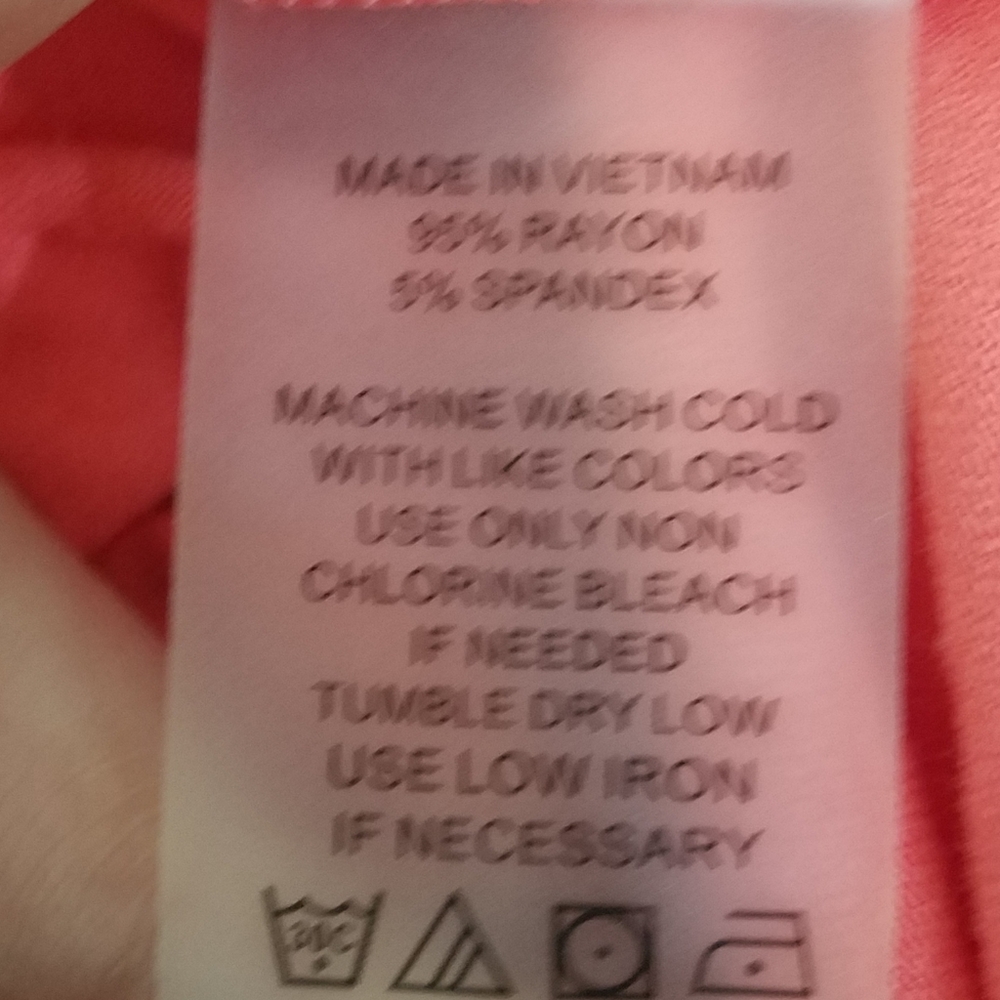 Vince Camuto Pink Asymmetric V Neck Tie Tank Top S - Picture 6 of 6